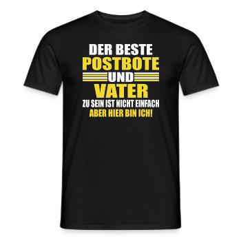 Postbote Geschenk Zusteller Papa Kurier Vater - Männer T-Shirt - Schwarz - Vorne - AI Model Male 178 light (178cm)