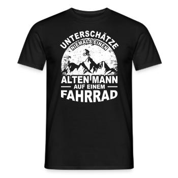 Rentner Rente Ruhestand Fahrrad Hobby Geschenk - Männer T-Shirt - Schwarz - Vorne - AI Model Male 178 light (178cm)