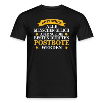 Bester Postbote Geschenk Zusteller Briefbote Brief - Männer T-Shirt - Schwarz - Vorne - AI Model Male 178 light (178cm)