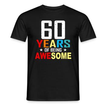 60 anniversaire anniversaire 60 anniversaire cadeau 60 ans - T-shirt homme - noir - Devant - AI Model Male 178 light (178cm)