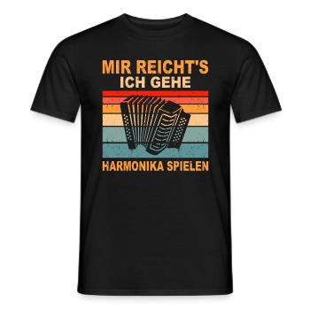 Harmonikaspieler Geschenk Ziehharmonika Volksmusik - Männer T-Shirt - Schwarz - Vorne - AI Model Male 178 light (178cm)