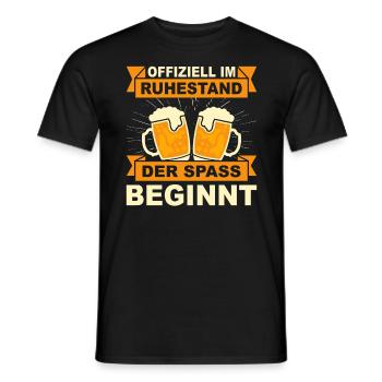 Rentner Rente Ruhestand Bier Altersheim Geschenk - Männer T-Shirt - Schwarz - Vorne - AI Model Male 178 light (178cm)