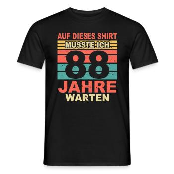 88 Jahre Lustiges 88 Geburtstag Birthday Geschenk - Männer T-Shirt - Schwarz - Vorne - AI Model Male 178 light (178cm)