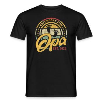 Befördert zum Opa Großvater seit 2022 Geschenk - Männer T-Shirt - Schwarz - Vorne - AI Model Male 178 light (178cm)