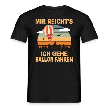Heißluftballon Geschenk Ballonfahrt Gasballon - Männer T-Shirt - Schwarz - Vorne - AI Model Male 178 light (178cm)