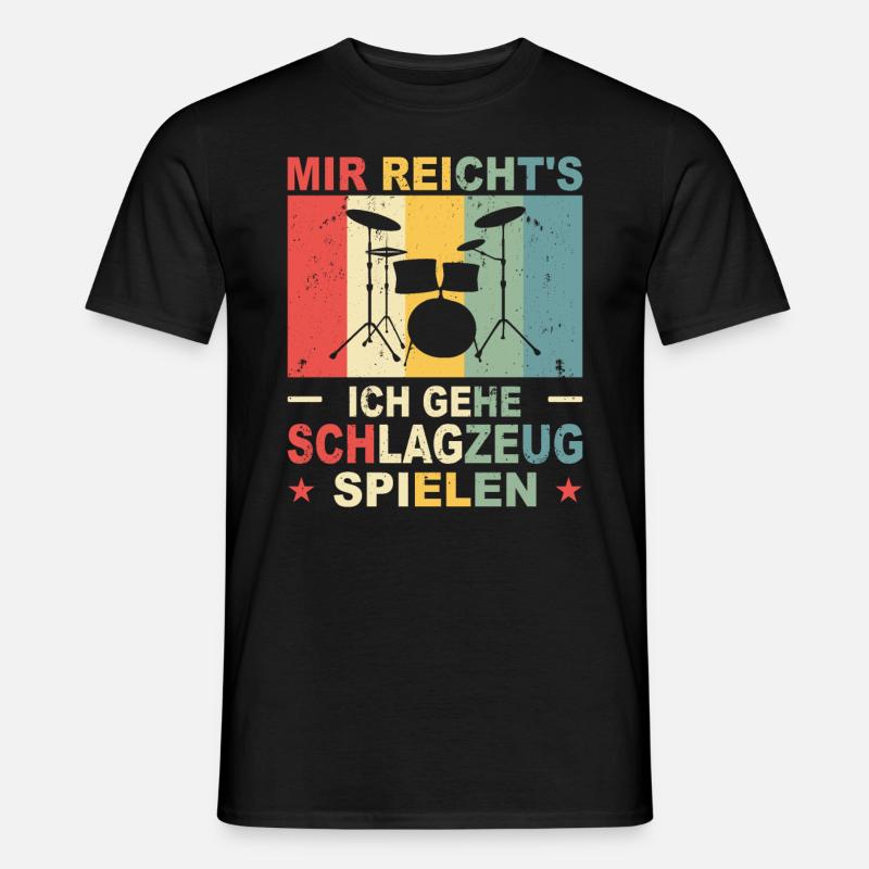 Schlagzeuger Geschenk Schlagzeug Spieler Drummer - Männer T-Shirt - Schwarz