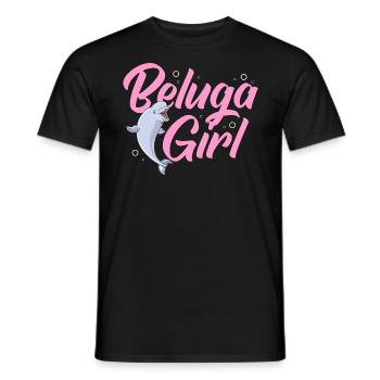 Beluga Whale Beluga Whale Whale Watching Dolphin Dolphin - Men's T-Shirt - black - Front - AI Model Male 178 light (178cm)