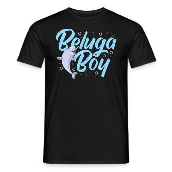 Beluga Whale Beluga Whale Whale Watching Dolphin Dolphin - Men's T-Shirt - black - Front - AI Model Male 178 light (178cm)