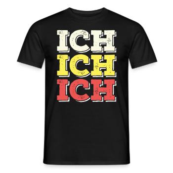Lustige Sprüche für Egoisten Ich Ich Ich Der Beste - Männer T-Shirt - Schwarz - Vorne - AI Model Male 178 light (178cm)
