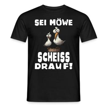 Sei Möwe, scheiß drauf Vogel Vögel - Männer T-Shirt - Schwarz - Vorne - AI Model Male 178 light (178cm)