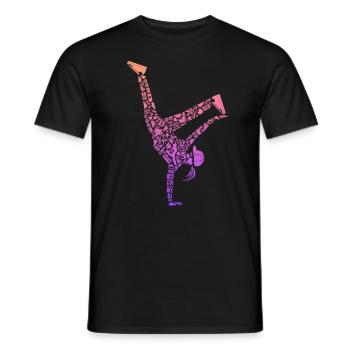 Breakdance Breakdancer Femmes Filles Breakdance - T-shirt homme - noir - Devant - AI Model Male 178 light (178cm)