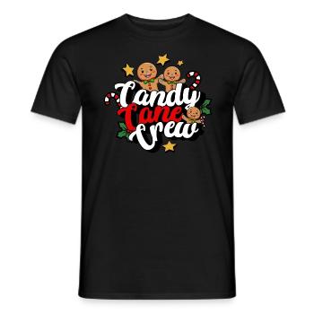 Candy Cane Crew Weihnachten Lebkuchenmännchen - Männer T-Shirt - Schwarz - Vorne - AI Model Male 178 light (178cm)
