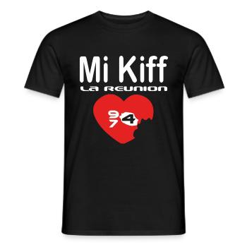Mi Kiff la reunion - T-shirt homme - noir - Devant - AI Model Male 178 light (178cm)