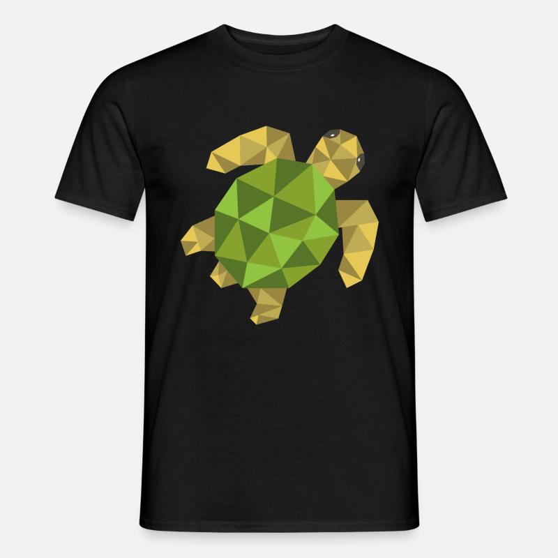 Turtle Geometric Gift Triangle Hipster - Men’s T-shirt - black
