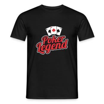 POKER LEGEND - T-shirt homme - noir - Devant - AI Model Male 178 light (178cm)
