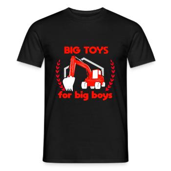 Baggerfahrer lustiger Spruch - Männer T-Shirt - Schwarz - Vorne - AI Model Male 178 light (178cm)