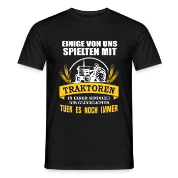 Traktor Traktorfahrer Traktoren Spruch Geschenk - Männer T-Shirt - Schwarz - Vorne - AI Model Male 178 light (178cm)