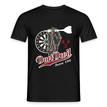 Dart Devil Darts Geschenk T-Shirt - Männer T-Shirt - Schwarz - Vorne - AI Model Male 178 light (178cm)