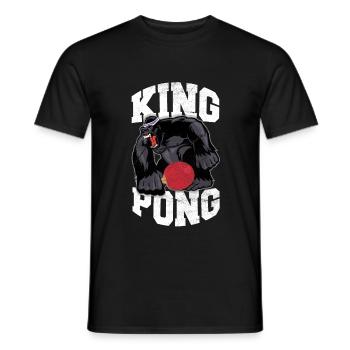 King Pong Tischtennis lustiges T-Shirt - T-shirt homme - noir - Devant - AI Model Male 178 light (178cm)