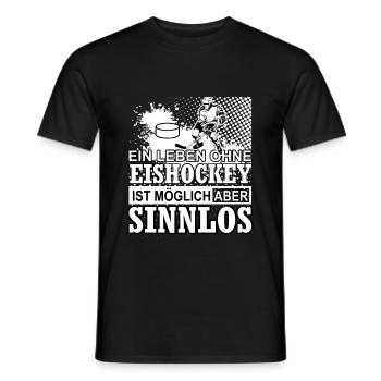 Hockey sur glace - T-shirt homme - noir - Devant - AI Model Male 178 light (178cm)