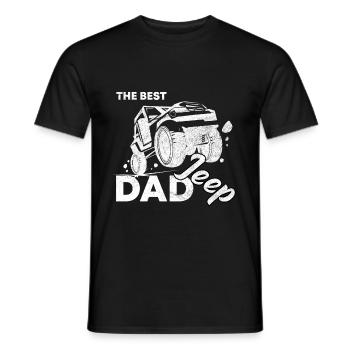 Father jeep - Men's T-Shirt - black - Front - AI Model Male 178 light (178cm)