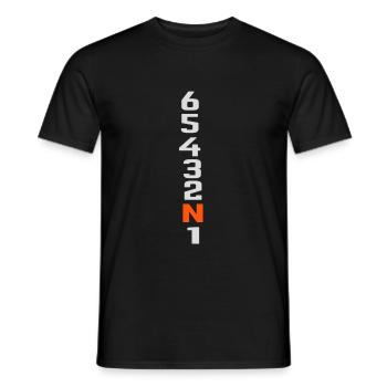 Motorrad Gangschaltung - Männer T-Shirt - Schwarz - Vorne - AI Model Male 178 light (178cm)