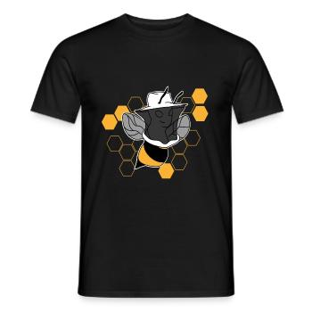 Beekeeper bee - Men's T-Shirt - black - Front - AI Model Male 178 light (178cm)