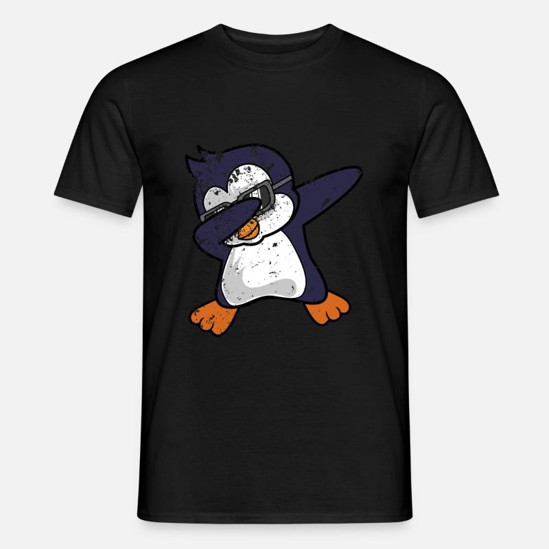 Pinguin Dab Dabbing - Männer T-Shirt - Schwarz