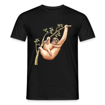 Paresseux - T-shirt homme - noir - Devant - AI Model Male 178 light (178cm)