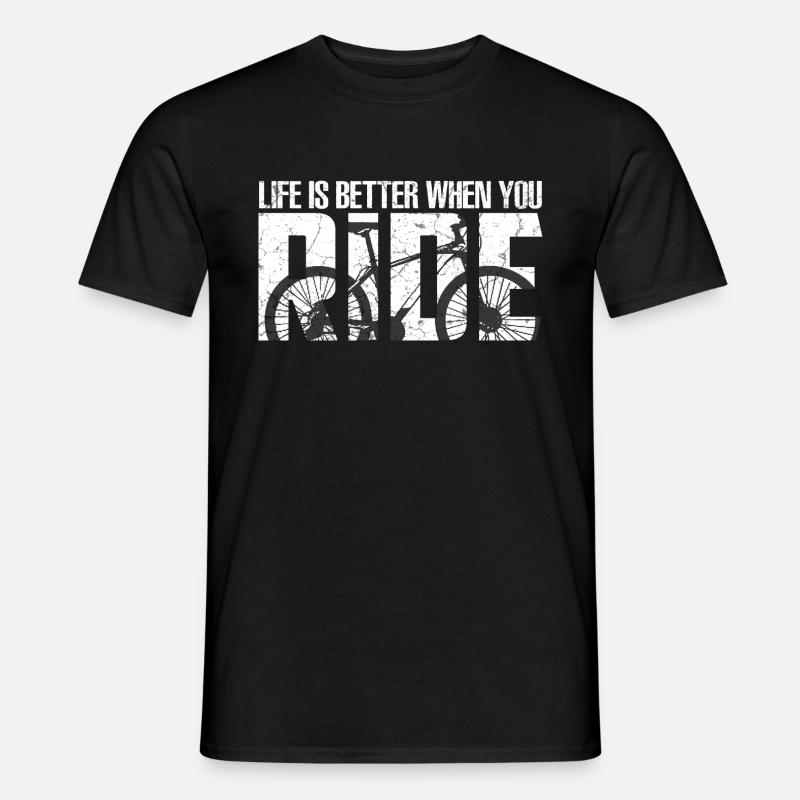 Radfahrer - Männer T-Shirt - Schwarz