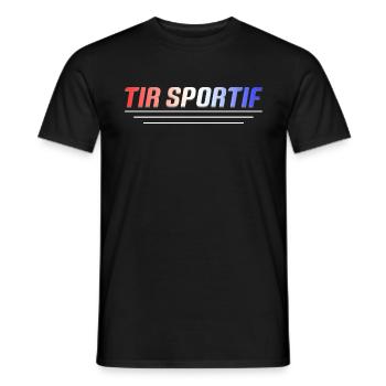 tir sportif sport cadeau personnalisé humour - T-shirt homme - noir - Devant - AI Model Male 178 light (178cm)