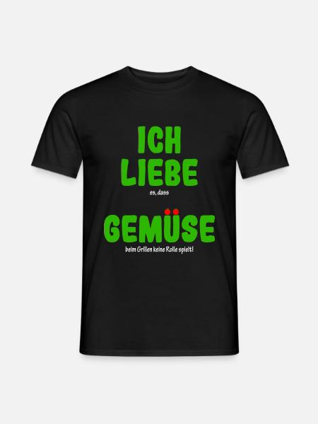 Grillen Grill Grillmeister Gemüse - Männer T-Shirt - Schwarz