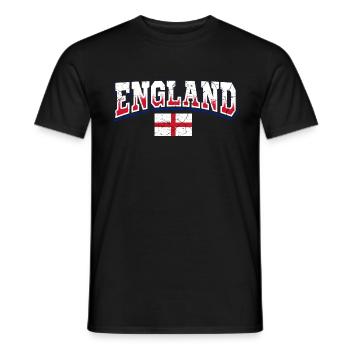Fan d’Angleterre - T-shirt homme - noir - Devant - AI Model Male 178 light (178cm)