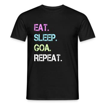 Goa Psytrance Trance Techno Rave - Men's T-Shirt - black - Front - AI Model Male 178 light (178cm)