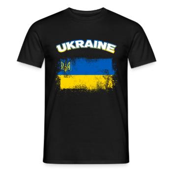 Ukraine - Männer T-Shirt - Schwarz - Vorne - AI Model Male 178 light (178cm)