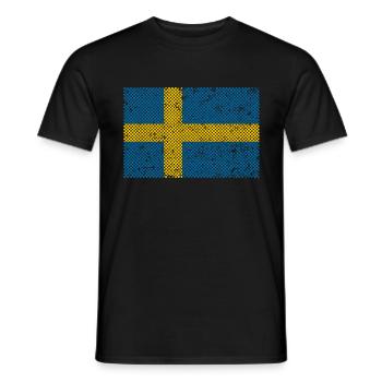 Schweden - Männer T-Shirt - Schwarz - Vorne - AI Model Male 178 light (178cm)