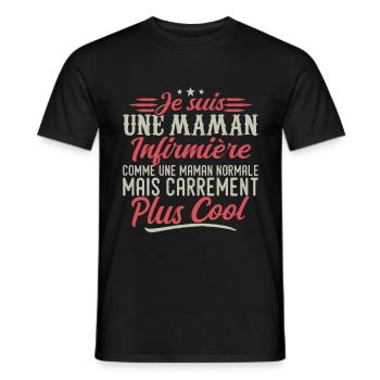 I'm a nurse mom, downright cool - Men's T-Shirt - black - Front - AI Model Male 178 light (178cm)