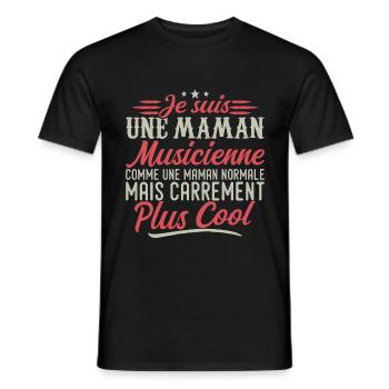 I'm a Musician Mom, Downright Cool - Men's T-Shirt - black - Front - AI Model Male 178 light (178cm)