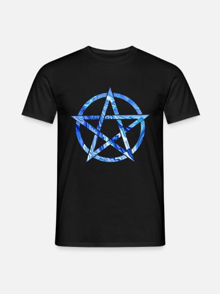 pentagram e 80 - Heren T-shirt - zwart