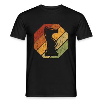 Joueur d’échecs rétro Checkmate Pièce d’échecs Échecs - T-shirt homme - noir - Devant - AI Model Male 178 light (178cm)