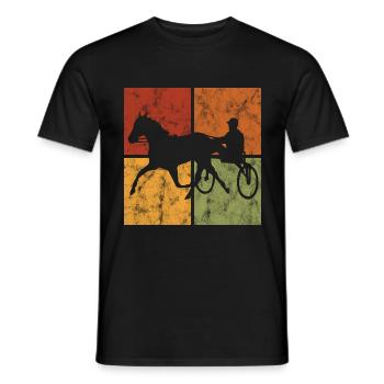 Chevaux de trot Trabrennsport Courses de chevaux - T-shirt homme - noir - Devant - AI Model Male 178 light (178cm)