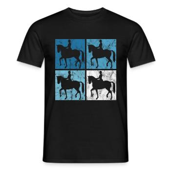 Dressage Équitation Dressage Cavalier Équitation Cheval - T-shirt homme - noir - Devant - AI Model Male 178 light (178cm)