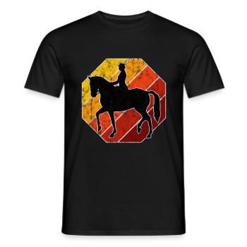 Dressage Équitation Cavaliers de dressage Équitation Équitation - T-shirt homme - noir - Devant - AI Model Male 178 light (178cm)