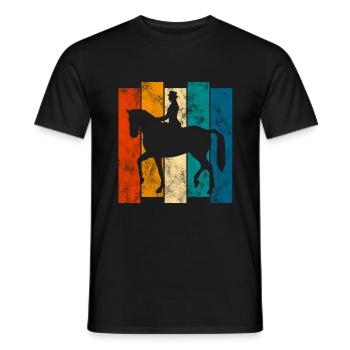 Dressage Équitation Dressage Cavalier Équitation Cheval - T-shirt homme - noir - Devant - AI Model Male 178 light (178cm)