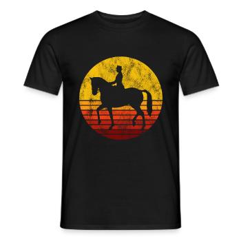Dressage Équitation Dressage Cavalier Équitation Cheval - T-shirt homme - noir - Devant - AI Model Male 178 light (178cm)