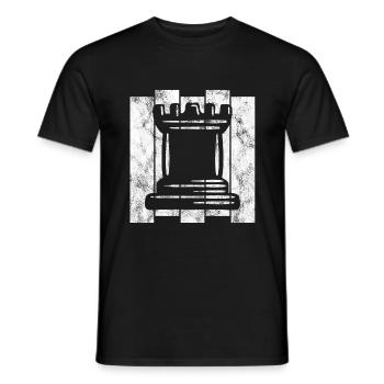 Joueur d'échecs d'échecs rétro pièce d'échecs échec et mat - T-shirt homme - noir - Devant - AI Model Male 178 light (178cm)