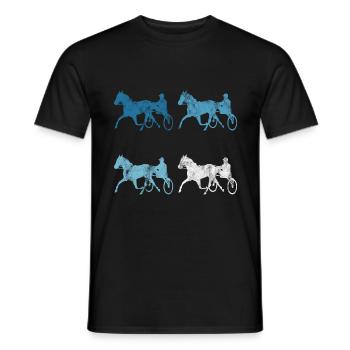 Chevaux de trot Trabrennsport Courses de chevaux - T-shirt homme - noir - Devant - AI Model Male 178 light (178cm)