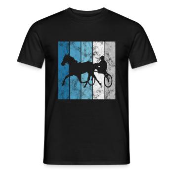 Chevaux de trot Trabrennsport Courses de chevaux - T-shirt homme - noir - Devant - AI Model Male 178 light (178cm)