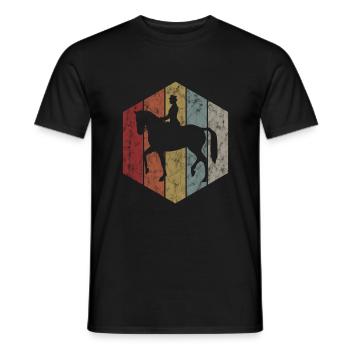 Dressurreiten Dressurreiter Reiten Reiter Pferd - Männer T-Shirt - Schwarz - Vorne - AI Model Male 178 light (178cm)