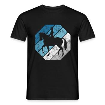 Dressurreiten Dressurreiter Reiten Reiter Pferd - Männer T-Shirt - Schwarz - Vorne - AI Model Male 178 light (178cm)